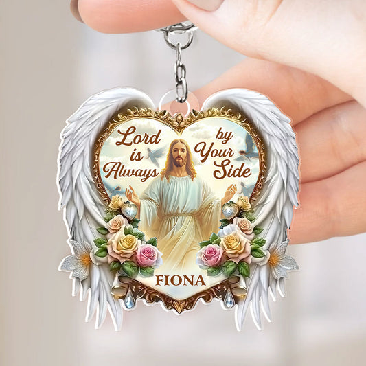 Lord Is By Your Side, Through Your Travels - Personalized Acrylic Keychain