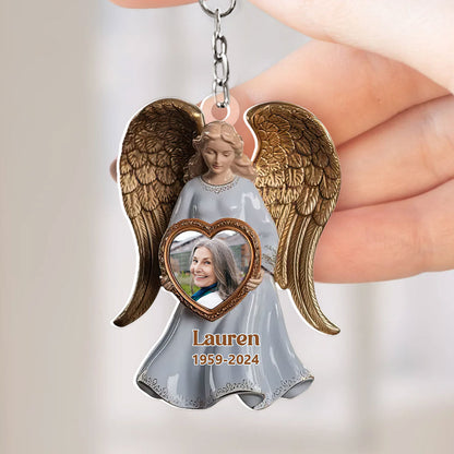 On Angel’s Wings - Personalized Acrylic Keychain