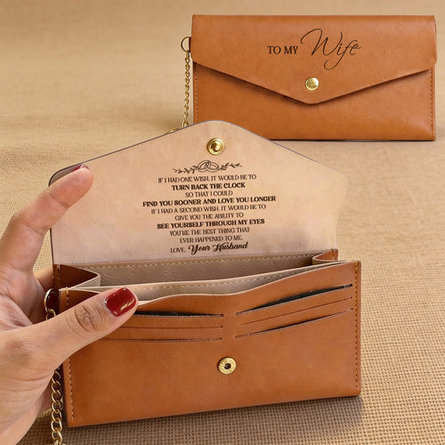 If Only I Found You Sooner - Personalized Leather Envelope Wallet