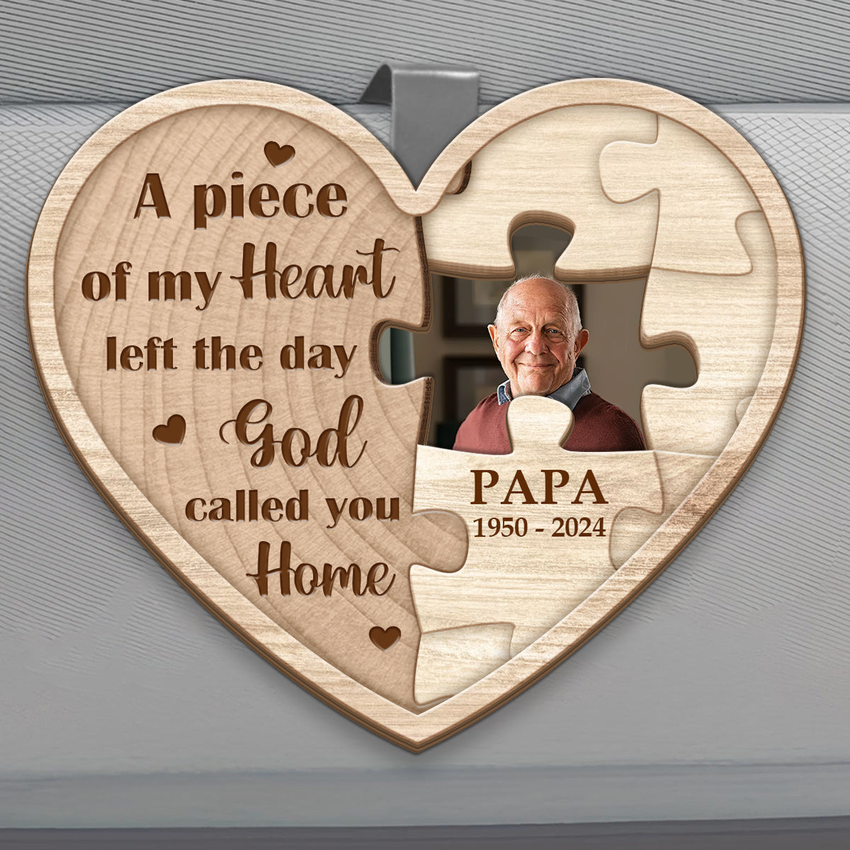 A Piece of My Heart - Personalized Car Visor Clip FCCVCLEHA2035TA