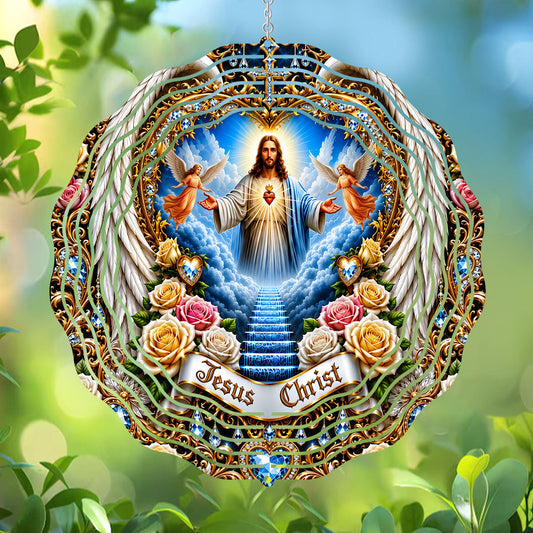 Sacred Heart Savior - Personalized Wind Spinners