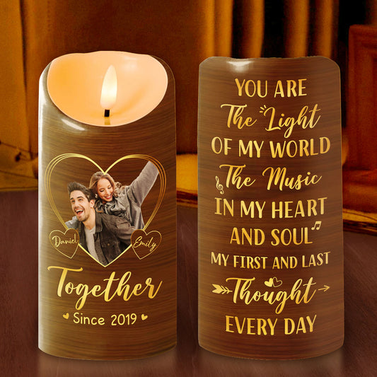 You Are The Light Of My World - Personalized Flameless LED Candle