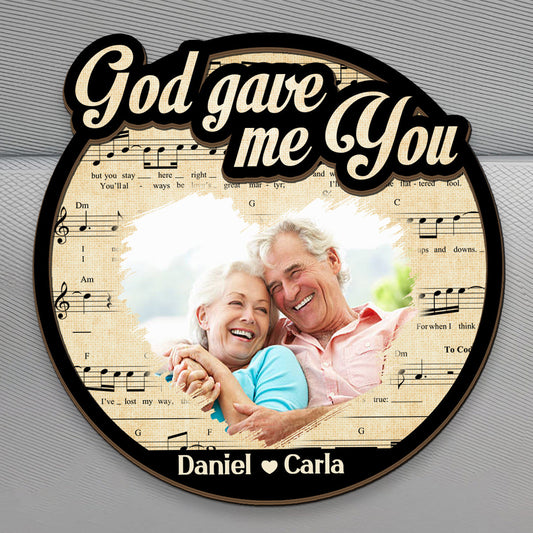 God Gave Me You - Personalized Car Visor Clip