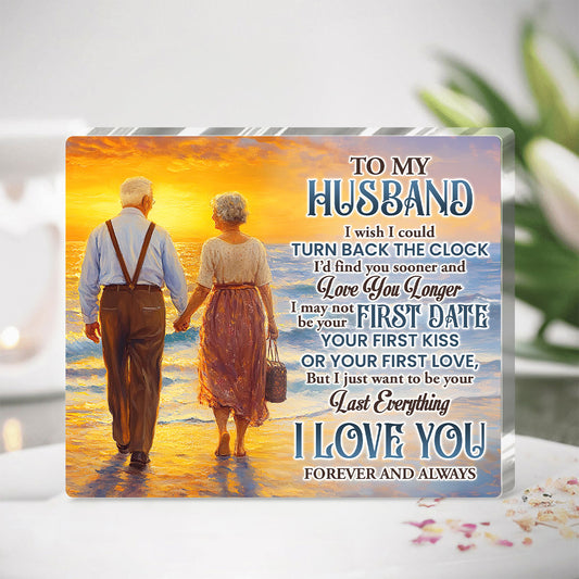If I Could Turn Back Time - Personalized Custom Shaped Squared Acrylic Plaque