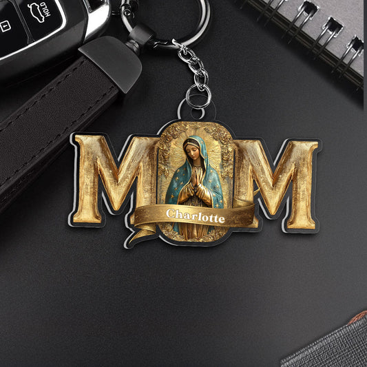 Faith Love Love Mother Mary - Personalized Acrylic Keychain