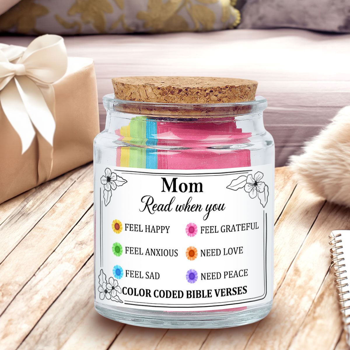 Mom Affirmations - Personalized Bible Verse Jar For Mom