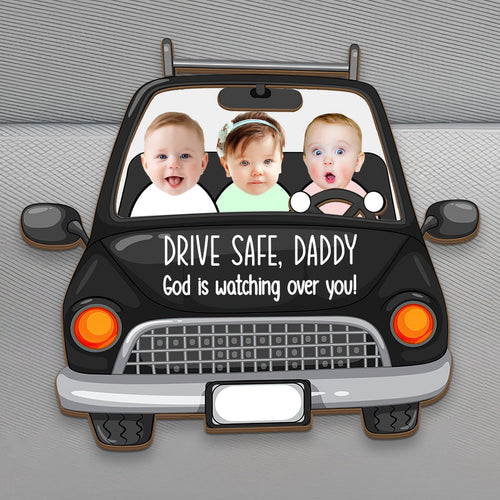 Drive Safe Daddy - Personalized Car Visor Clip