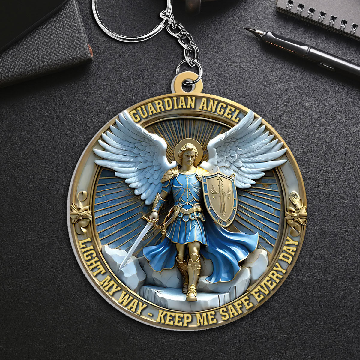 Light My Way Guardian Angel - Acrylic Keychain