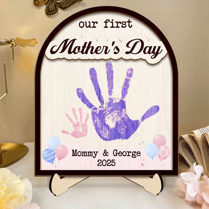 Our First Mother's Day - Personalized 2-Layered Wooden Plaque