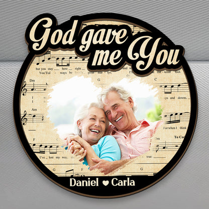 God Gave Me You - Personalized Car Visor Clip