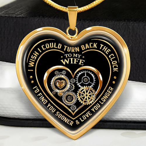 Love You Longer Through Time - Personalized Heart Necklace