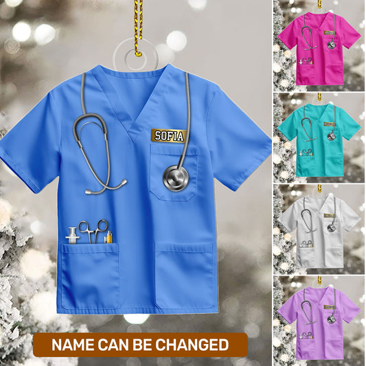 Nurse Uniform - Personalized 1-Side Acrylic Ornament FCACOLEHA2483L