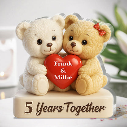 Together Is Our Favorite Place To Be - Personalized Custom Shaped Squared Acrylic Plaque