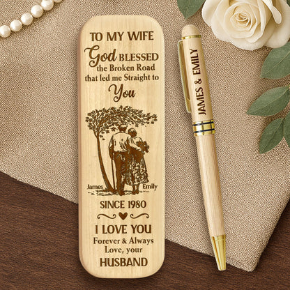 I Love You Forever & Always - Personalized Wooden Pen Set