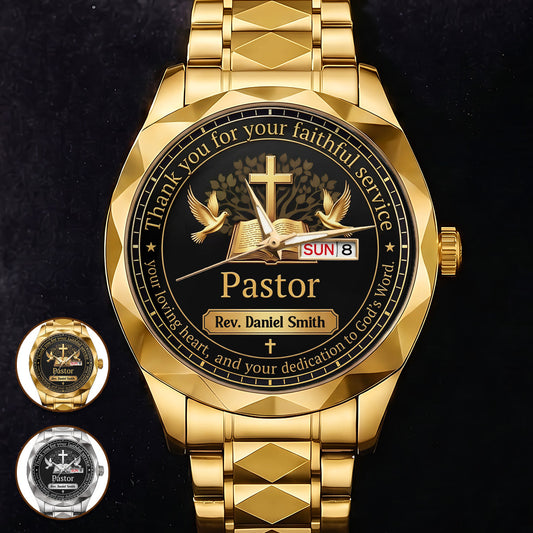 Faithful Servant Appreciation - Personalized Men's Wrist Watch