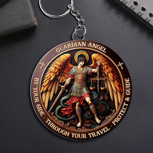 Guardian Angels By Your Side - Personalized Acrylic Keychain