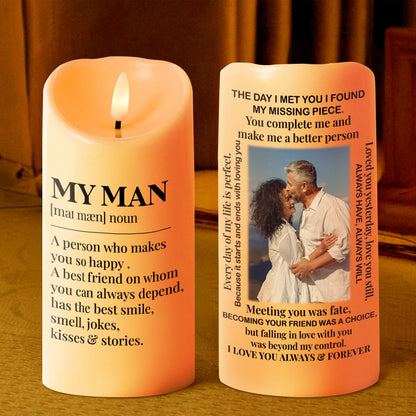 My Man - Personalized Flameless LED Candle