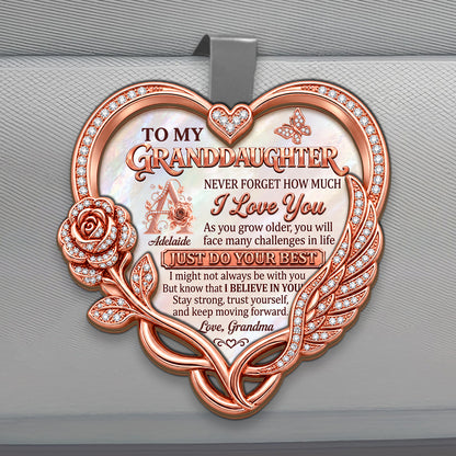 Never Forget How Much I Love You - Personalized Car Visor Clip