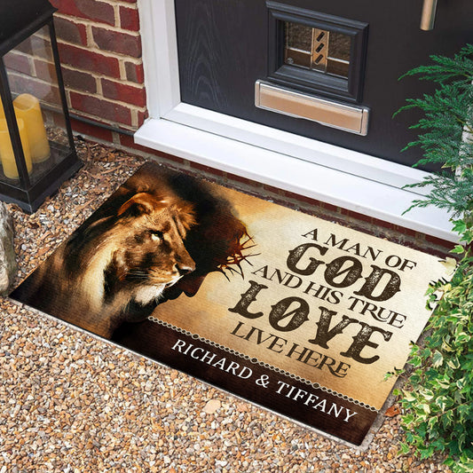 Man Of God - Personalized Doormat