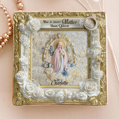 Holy Grace Virgin Mary - Personalized Ceramic Ring Dish Square