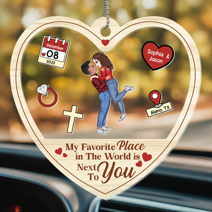 Next To You - Personalized Car Shaker Ornament