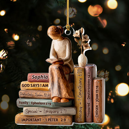 God Says I Am - Personalized 1-Layer Acrylic Ornament