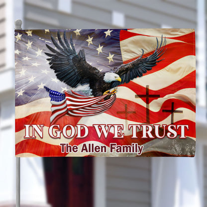 In God We Trust - Personalized House Flag