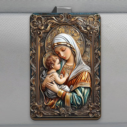 Vintage Mary & Jesus - Car Visor Clip