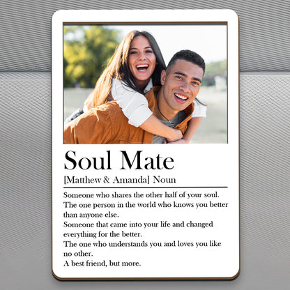 Soulmate Definition Couple - Personalized Car Visor Clip