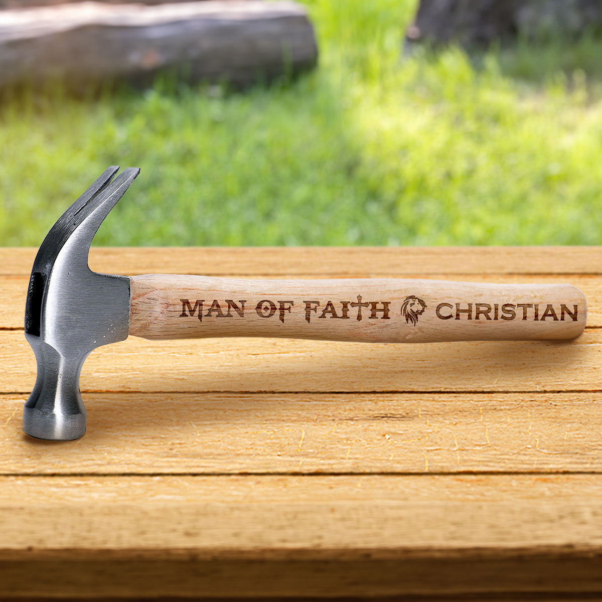 Man Of Faith - Personalized Wooden Hammer