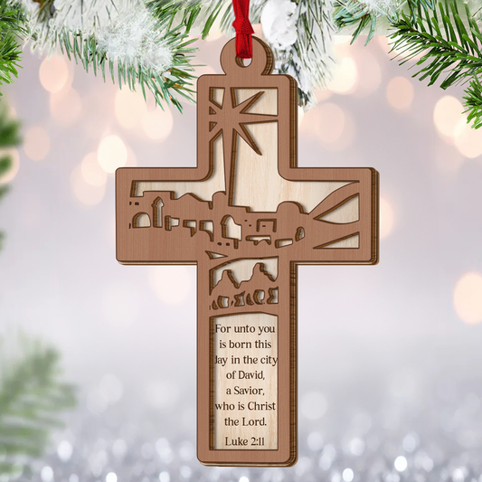 Prophecy Fulfilled - Personalized 2-Layered Wooden Ornament