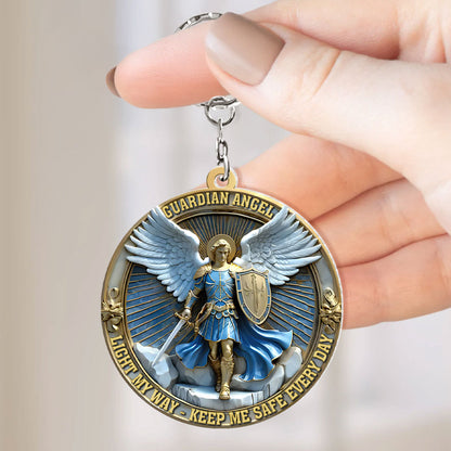 Light My Way Guardian Angel - Acrylic Keychain