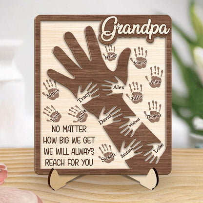 Holding Hands Forever - Personalized 2-Layered Wooden Plaque