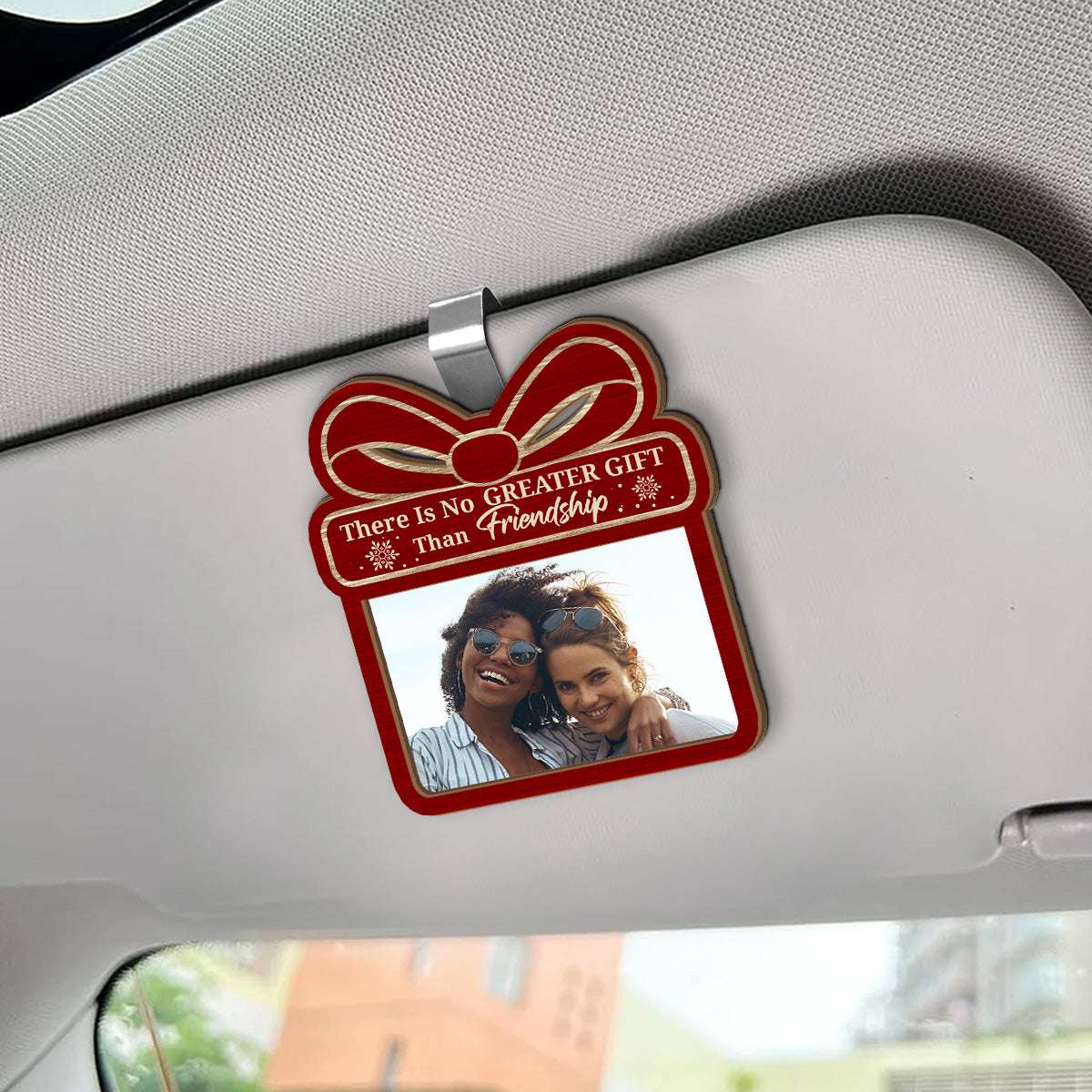 There Is No Greater Gift Than Friendship - Personalized Car Visor Clip FCCVCLETN2007L