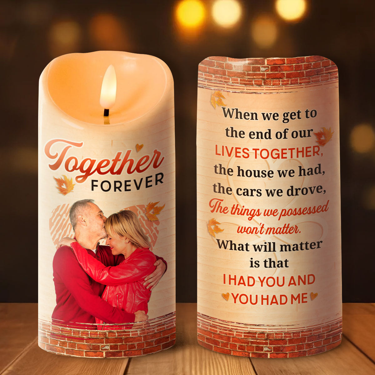 Together Forever Couple - Personalized Flameless LED Candle