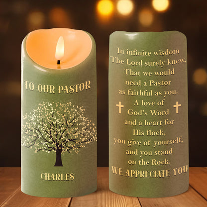 To Our Pastor - Personalized Flameless LED Candle