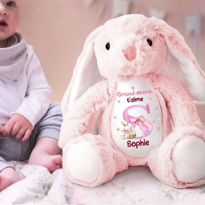 Grand-mère T'aime - Personalized Stuffed Bunny