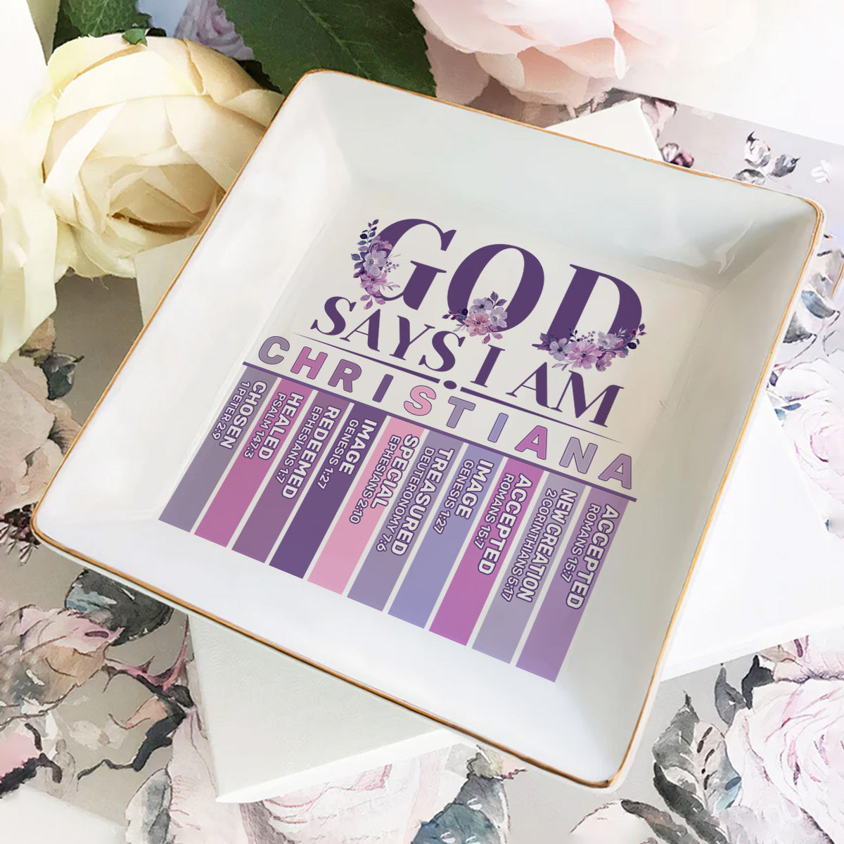 God Says I Am - Personalized Jewelry Dish FCJDNUTN1871D