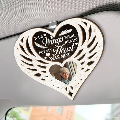 Your Wings Were Ready Memorial - Personalized Car Visor Clip FCCVCLETN2238L