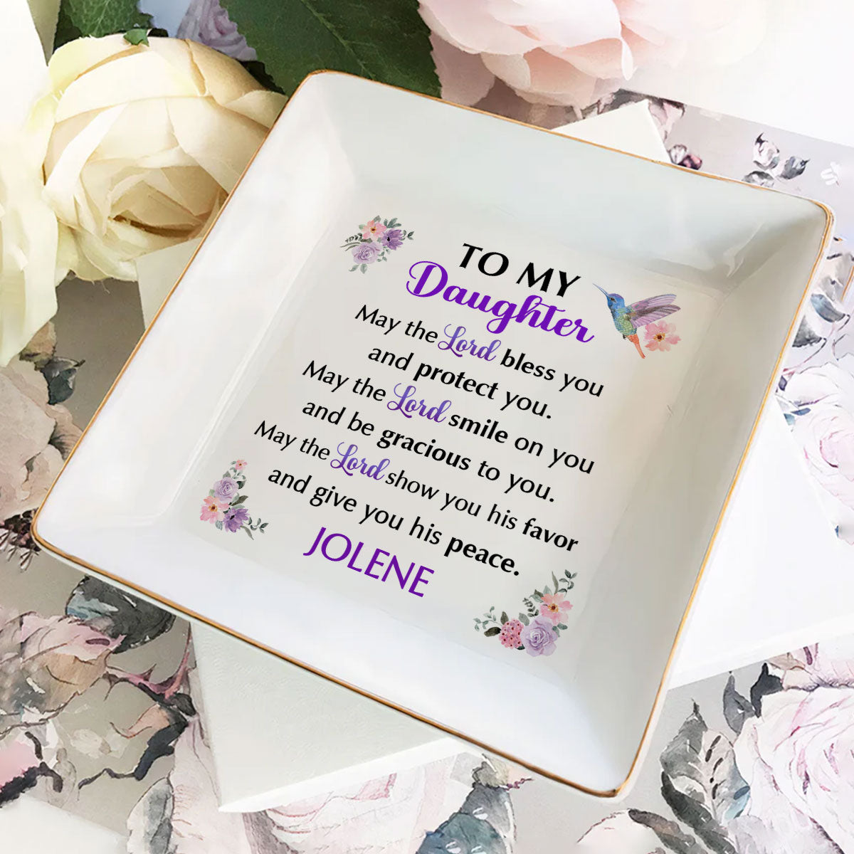 The Lord Bless You - Personalized Jewelry Dish FCJDNUHA1952M