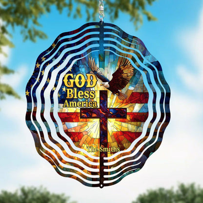 God Bless America - Personalized Wind Spinners FCWISPLETN2282TA