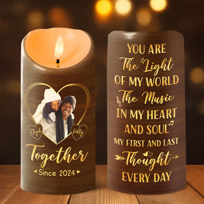 You Are The Light Of My World - Personalized Flameless LED Candle