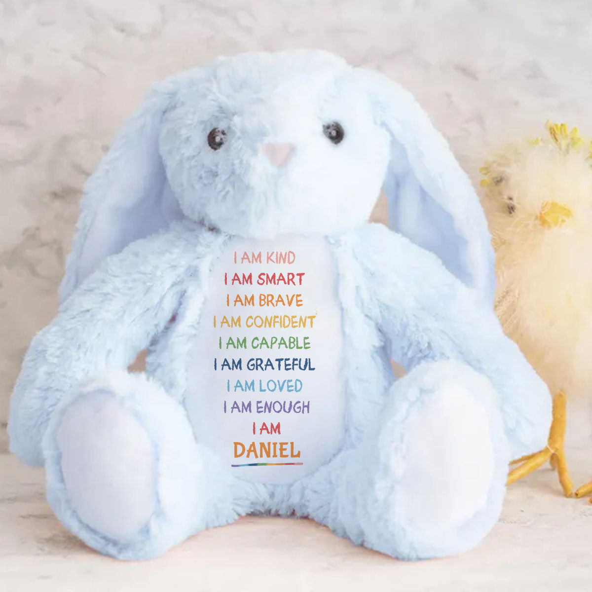 I'm Kind Smart Loved - Personalized Stuffed Bunny