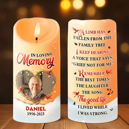 A Limb Has Fallen - Personalized Flameless LED Candle