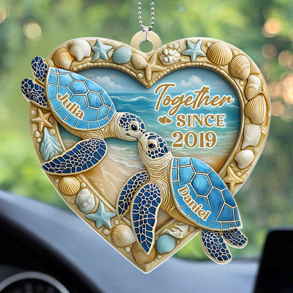 Sea Of Love - Personalized Car Acrylic Hanging Ornament