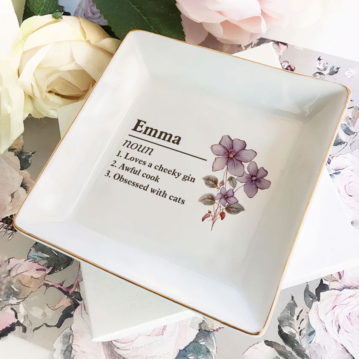 Name Definition - Personalized Jewelry Dish