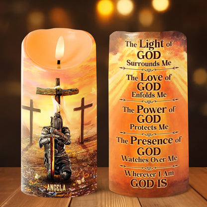 Prayer For Protection - Personalized Flameless LED Candle