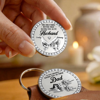 From Husband To Dad Love - Personalized Pocket Hug