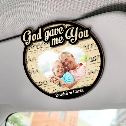 God Gave Me You - Personalized Car Visor Clip