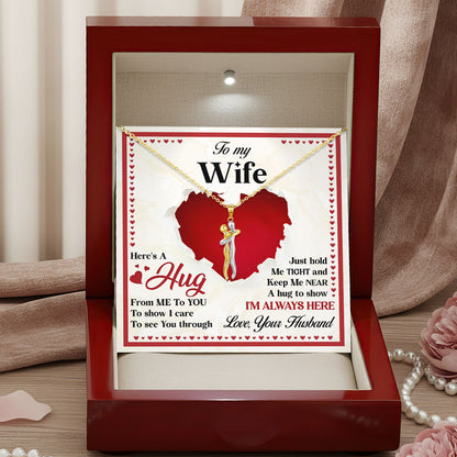 Here's A Hug From Me To You - Personalized Hug Charm Necklace